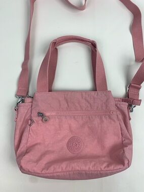 Kipling Light pink Crossbody shoulder bag Silver hardware White lined New NWOT